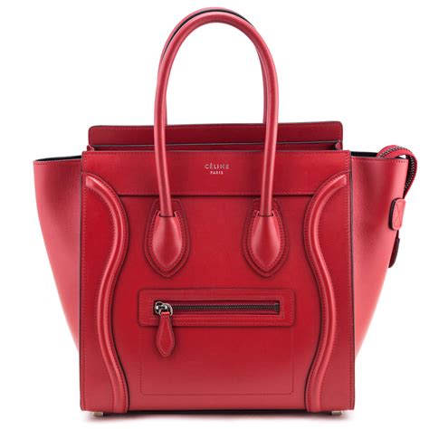 celine clasp mini red|CELINE Smooth Calfskin Mini Clasp Bag Red .